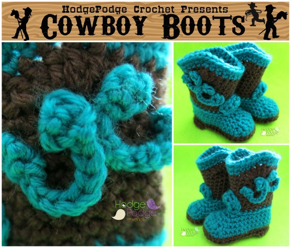 HodgePodge Crochet Video Tutorial: Cowboy Boots